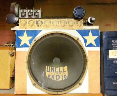 Handmade crystal radio with decorations