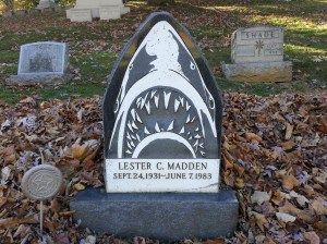 Shark grave marker, Allegheny Cemetery, Pittsburgh