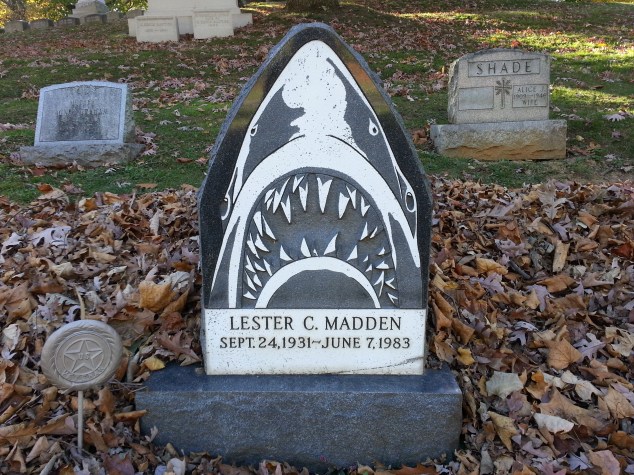 Shark grave marker, Allegheny Cemetery, Pittsburgh