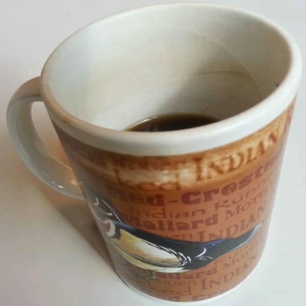 coffee mug with image of a duck