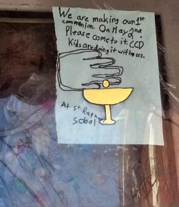 row house window art