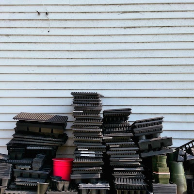 stacked planting containers