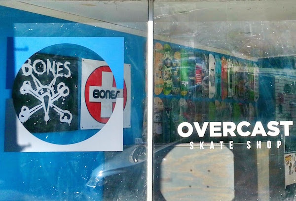 Windows for Overcast Skate Shop retail store, Pittsburgh, PA