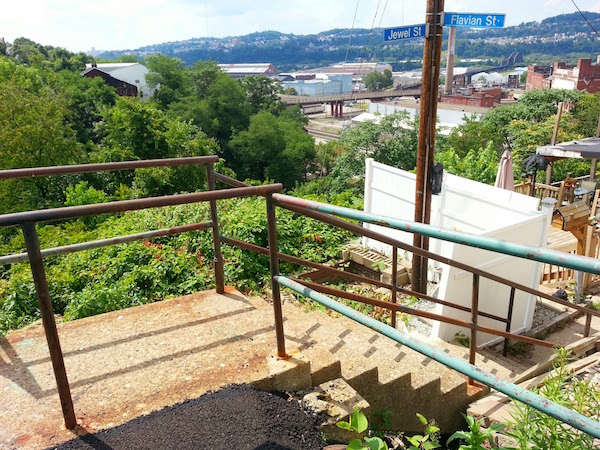 Jewel Street city steps in Pittsburgh, PA