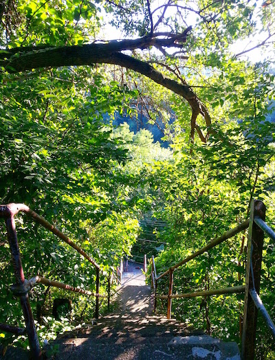 View down the Ella Street city steps, Pittsburgh, PA