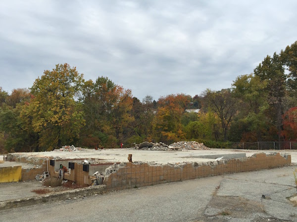 Remains of Westinghouse building in Forest Hills, PA