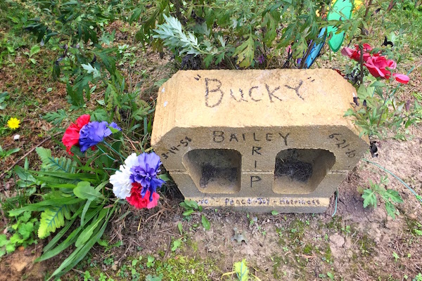 handmade grave made from cement block, Highwood Cemetery, Pittsburgh, PA
