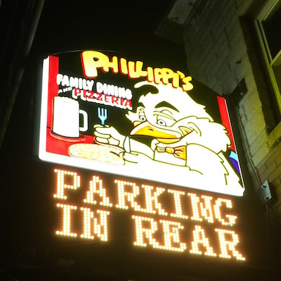 sign for Phillippi's Family Dining and Pizzeria, Natrona Heights, PA