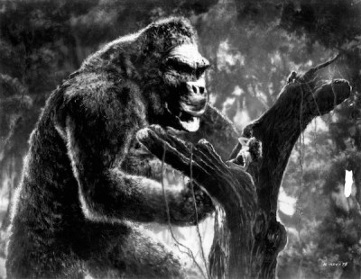 image of King Kong terrorizing actress Fay Wray in the 1933 movie still