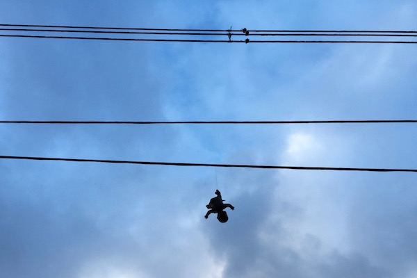 dangling baby silhouette w wires