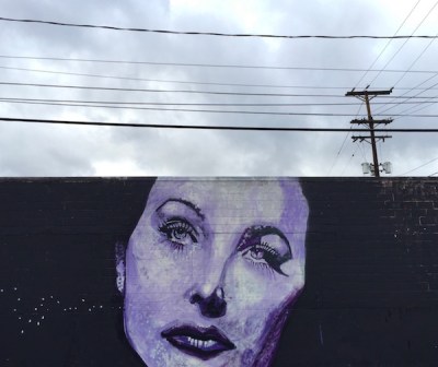 Jeremy Raymer mural on cement block wall, Pittsburgh, PA