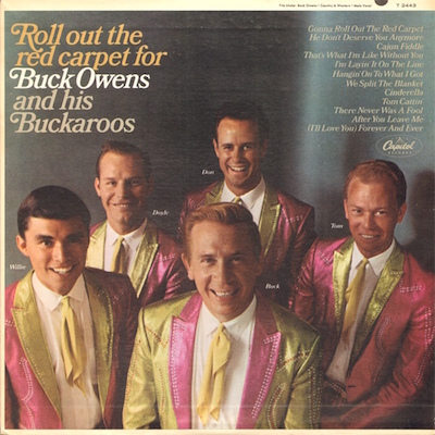 Buck Owens "Roll out the red carpet for" LP cover