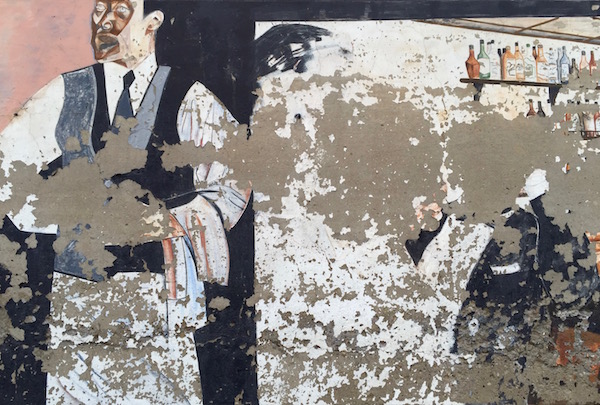 disintegrating mural from Sewickley Speakeasy, Sewickley, PA