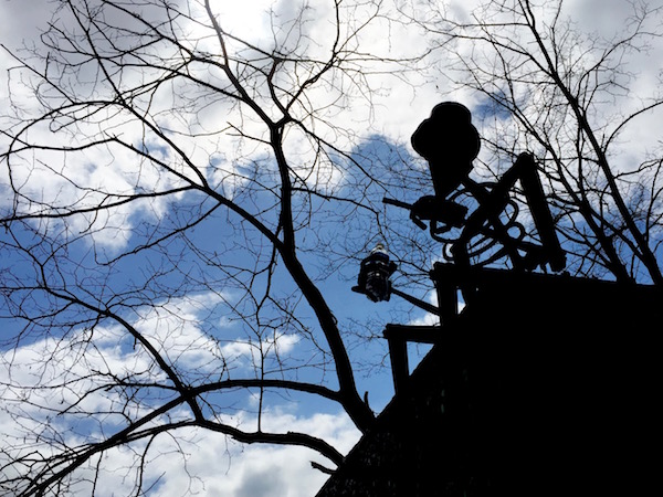 Silhouette of the Polish Hill troll, Pittsburgh, PA