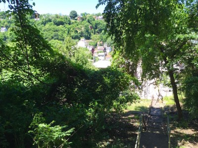 View of Spring Garden and Spring Hill neighborhoods from the Basin Street steps, Pittsburgh, PA