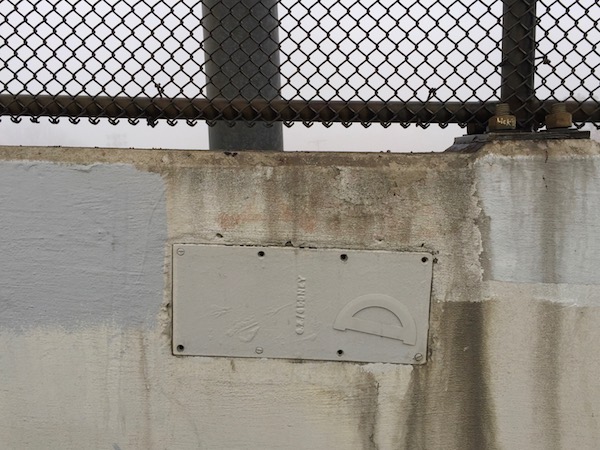 protractor glued to Bloomfield Bridge, Pittsburgh, PA
