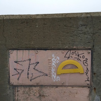 protractor glued to Bloomfield Bridge, Pittsburgh, PA