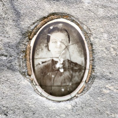 detail of ceramic photograph on headstone for Antonija Komlenić, Loretto Cemetery, Pittsburgh, PA