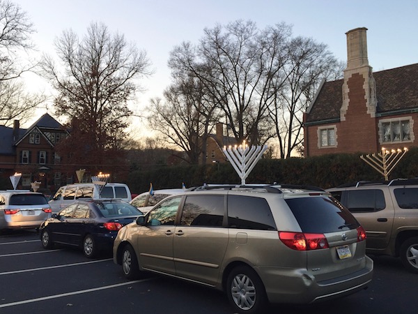 Grand Menorah Parade lineup, Rodef Shalom, Pittsburgh, PA