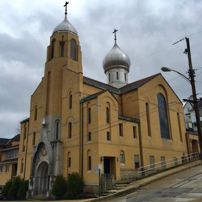 exterior of St. Nicholas Ukrainian Orthodox Church, Monessen, PA
