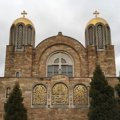 exterior of St. Mary's Byzantine Church of the Assumption, Monessen, PA