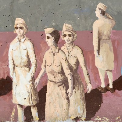 mural detail of World War II WACs, Tarentum, PA