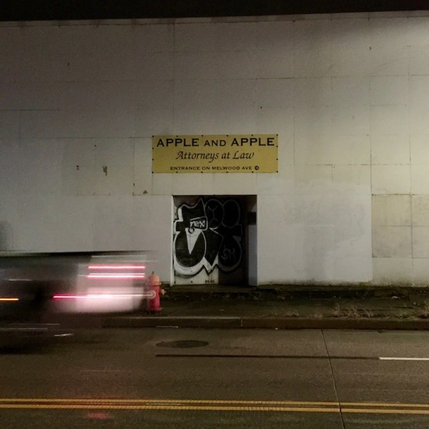 exterior of windowless offices of Apple and Apple, Attorneys at Law, Pittsburgh, PA