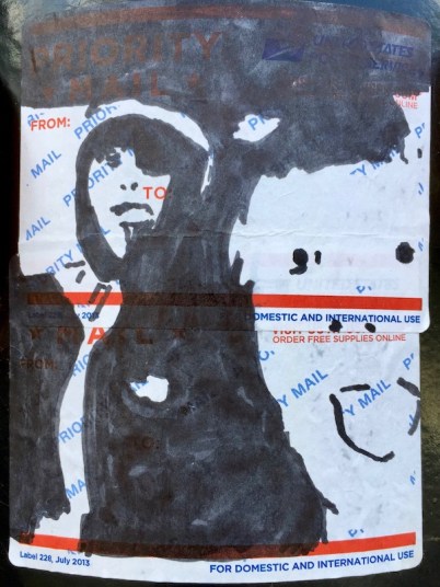 mail label graffiti, Pittsburgh, PA