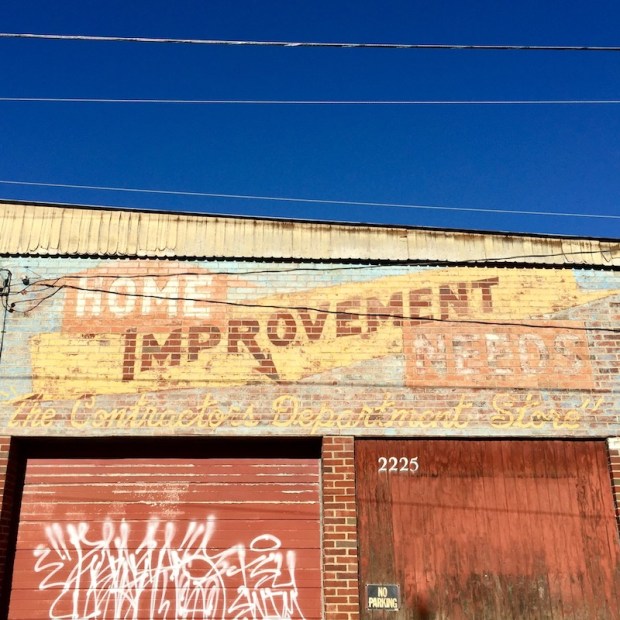 ghost sign on former hardware store, Pittsburgh, PA