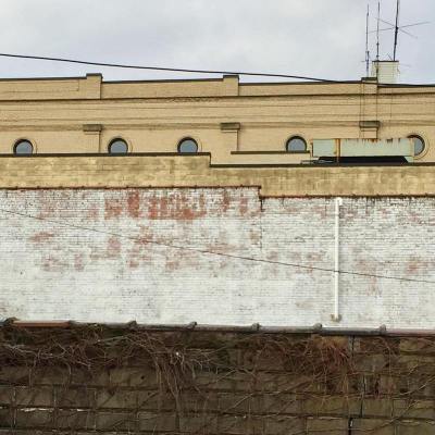 roofline with several commercial buildings, Charleroi, PA