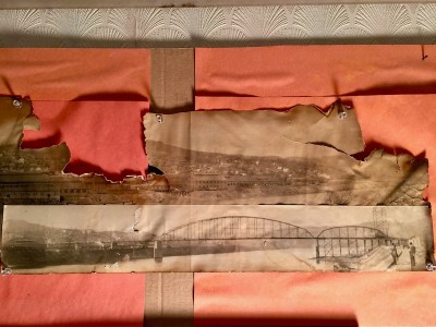 very old black-and-white panoramic photographs of Donora, PA