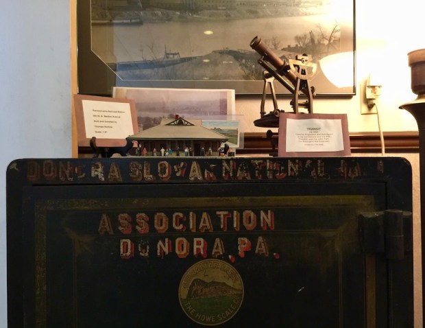safe from Donora Slovak club or beneficial society and other historical items, Donora Smog Museum