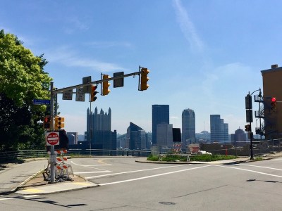Pittsburgh city skyline as seen from Mt. Washington
