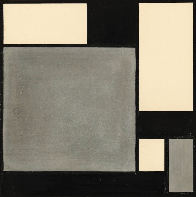 Karl Peter Röhl's geometric abstraction "Komposition mit Ruhendem Quadrat"