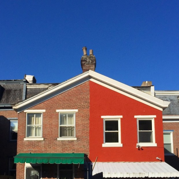 alley view of row houses, Pittsburgh, PA