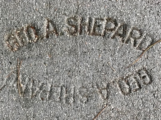 sidewalk stamp for Geo. A. Shepard