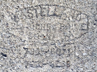 sidewalk stamp in Pittsburgh, PA