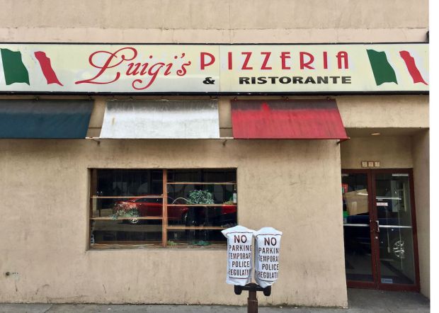 exterior of former Luigi's Pizzeria, Bellevue, PA