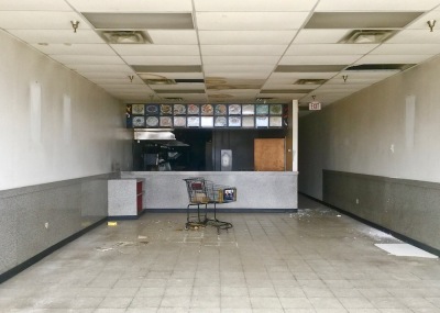 interior of vacant Chinese restaurant in Northern Lights Shopping Center, Baden, PA
