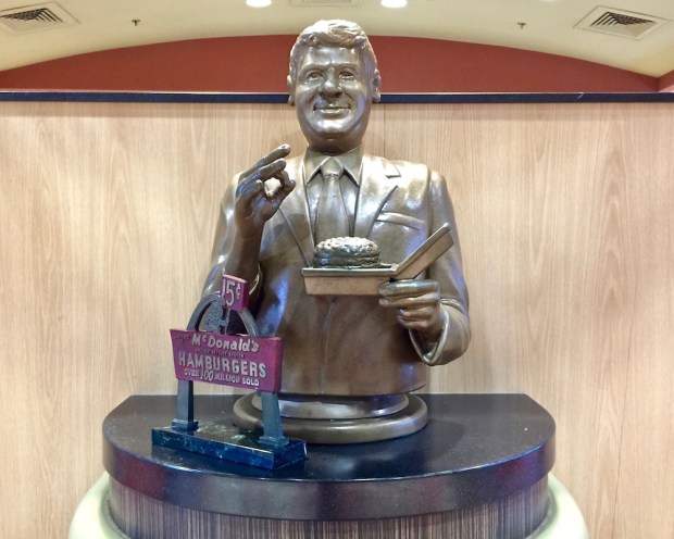 statue of Jim Delligatti, inventor of the Big Mac, at the Big Mac Museum, North Huntingdon, PA