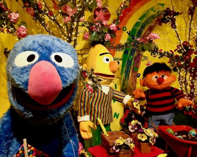 elaborate diorama of Sesame Street characters at Kraynak's Easter Bunny Lane, Hermitage, PA