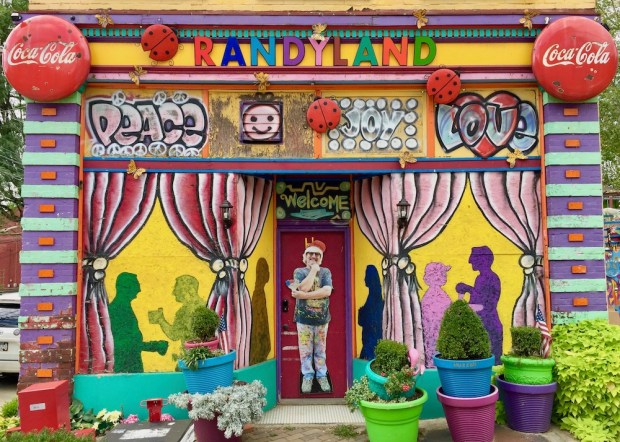 elaborately painted former storefront, now Randyland, in Pittsburgh, PA