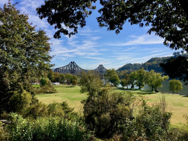 Beaver Greens Park and Ohio River on a sunny fall day