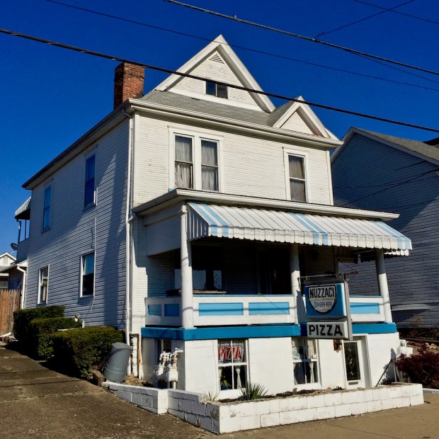 exterior of Nuzzaci Pizza Shoppe, Monessen, PA