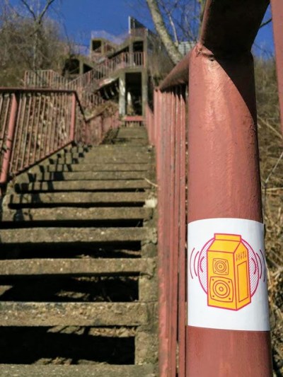 large set of crisscrossing public steps in Pittsburgh