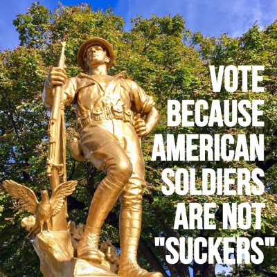 gold painted war memorial, New Brighton, PA