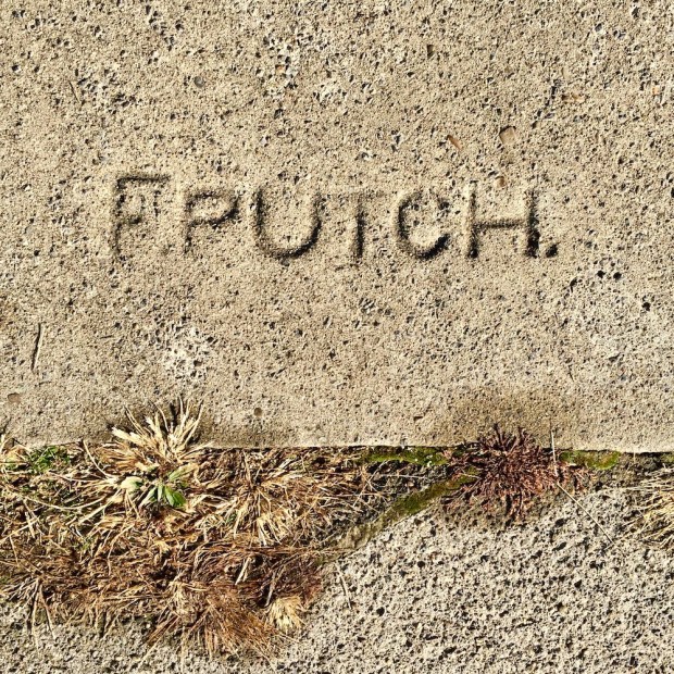 sidewalk stamp for F. Putch, Pittsburgh, PA