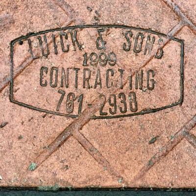 sidewalk stamp for Luick & Sons, Pittsburgh, PA
