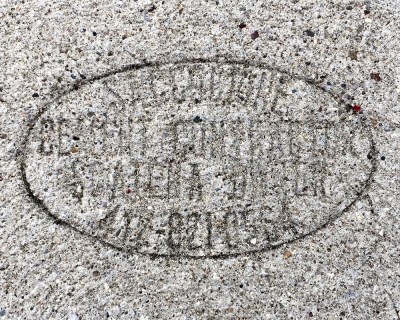 sidewalk stamp for Saccacione Cement Contractor, Pittsburgh, PA