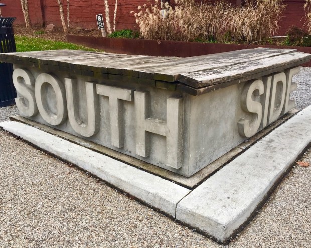 welcome sign for the South Side neighborhood of Pittsburgh
